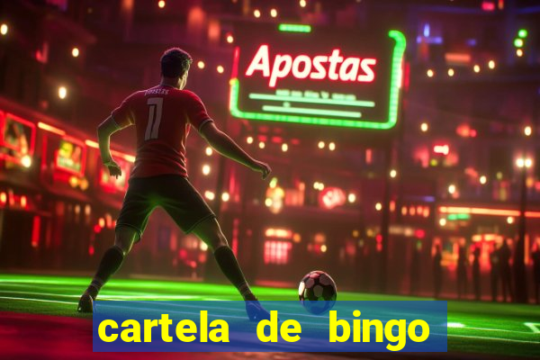 cartela de bingo pra imprimir